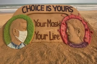 WATCH: Sand artist Sudarsan Pattnaik's latest creation urges people to wear masks