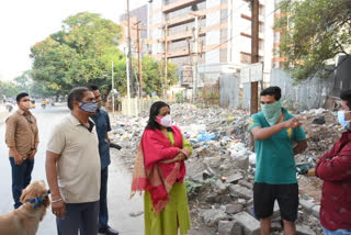 mayor vijayalaxmi inspection