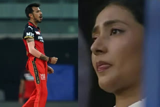 ipl 2021 : Dhanashree Verma gets emotional after Yuzvendra Chahal gets his maiden wicket in the tournament