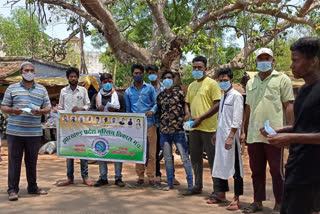 Mask distributed by Jharkhand Pradesh Muslim Vikas Manch