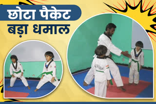 rocking of twin sisters of giridih in Taekwondo