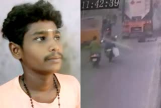 Shocked CCTV: Youth commits suicide by jumping on a truck  സിസിടിവി ദൃശ്യങ്ങള്‍ പുറത്ത്  ട്രക്കിന് മുന്നില്‍ ചാടി ആത്മഹത്യചെയ്ത് യുവാവ്  Shocked CCTV  Youth commits suicide by jumping on a truck