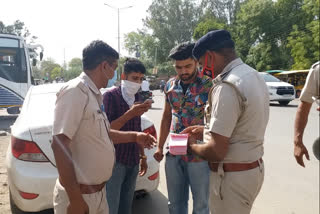 sirsa police without mask challan