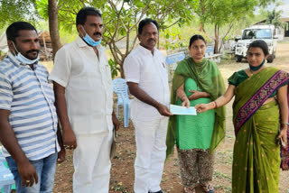 government whip distributes cm relief fund cheque in k.kotapadu