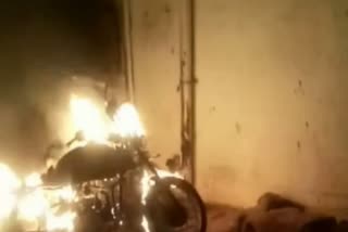 three bikes burnt, three bikes fired in medchal