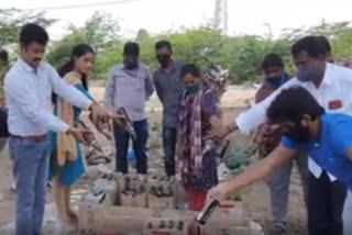 liquor destroy at anantapur