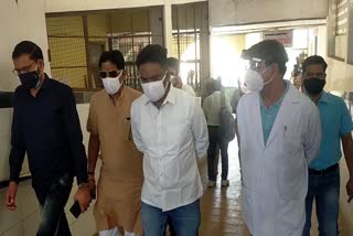 श्री सांवलियाजी राजकीय चिकित्सालय पहुंचे, विधायक ने ऑक्सीजन की उपलब्धता देखी, Visit of Chittorgarh MLA Chandrabhan Singh Akya,  Mr. Sanwaliyaji reached the state hospital