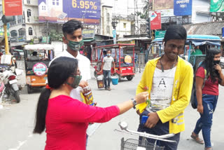 If you don't wear a mask you get reprimand and rose-chocolate at Jalpaiguri