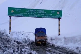 Srinagar-Leh highway opened for one-way traffic after 4 months  Srinagar-Leh  ശ്രീനഗർ-ലേ  ശ്രീനഗർ-ലേ ഹൈവേ  ബിആർഒ  ഹൈവേ
