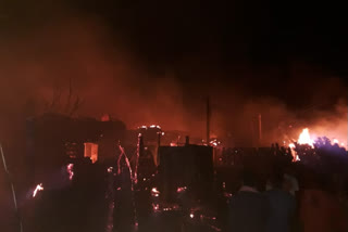 60 houses destroyed due to fire in babniya village of Godda