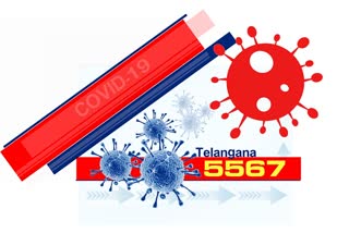 5,567 new corona cases has reported in telangana