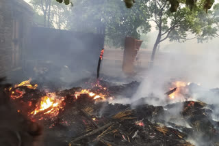 fire broke out in a house at dumka