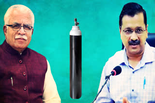 haryana delhi oxygen controvery, हरियाणा दिल्ली ऑक्सीजन विवाद