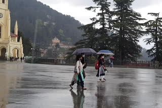 Heavy rainfall in shimla