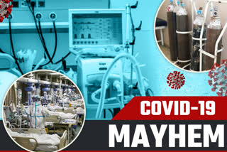 Health facilities  Coronavirus  COVID 19 cases  COVID patients  COVID 19 mayhem  shortage of beds  Oxygen  health facilities  oxygen linked beds  കൊവിഡ്  കൊവിഡ് രണ്ടാം തരംഗം; ആശുപത്രികൾ പ്രതിസന്ധിയിൽ  ആരോഗ്യസംരക്ഷണ സംവിധാനം