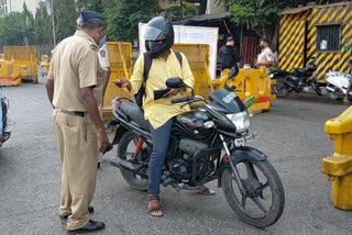 police security at mumbai thane border