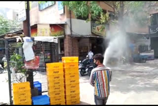 East Delhi Municipal Corporation sanitize Vishwas Nagar