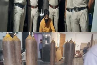 oxygen cylinders  ന്യൂഡൽഹി  ഓക്സിജന്‍ സിലിണ്ടറുകള്‍  Newdelhi  Delhi Police  Dashrath Puri  കൊവിഡ്-19