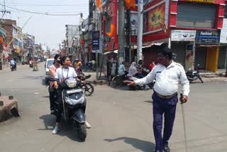 action against traffic rule breakers in hazaribag