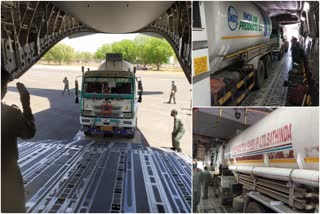 IAF cargo plane in jodhpur airbase