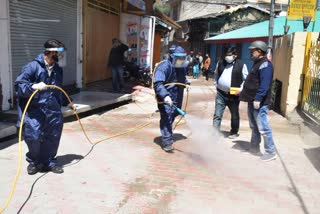 City Council Kullu sanitize the city due to Corona