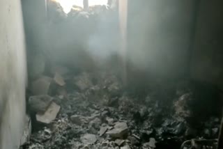 fire in deputy commissioner colonization office,  fire incident in jaisalmer