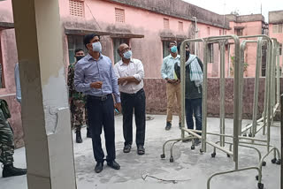 dc inspected of icu ward under construction in simdega