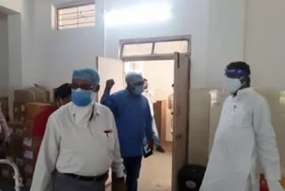 Health Minister Chaudhary inspects covid Care Center