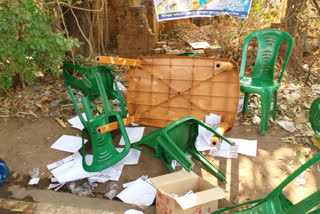 bengal election 2021 Allegations of vandalism in Trinamool camp office against the central forces in durgapur pashim assembly