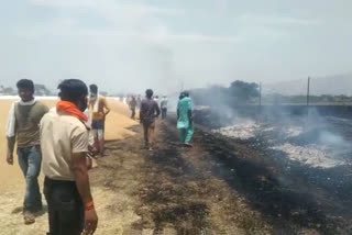 Fire in Jabalpur farm