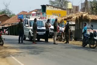 Police is taking action in view of the lockdown in Bijapur