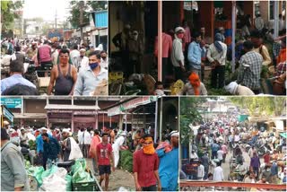 Amravati vegetable market social distancing rules