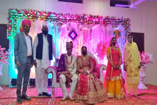 Marriage under the Corona Protocol,  Constable Rohit Jangid unique initiative