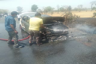 Car fire in Mandla