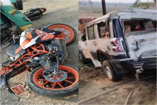 painful death of 3 man in 2 road accidents in Dumka