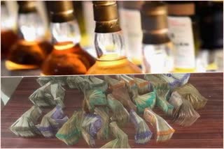 6 lakh cash seized with illegal liquor