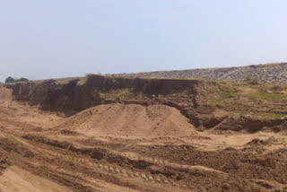 Illegal removal of soil from Medigadda barrage