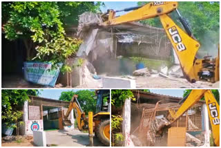 illigal dhaba demolish by  police in sambalpur