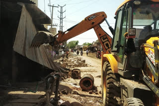 राजस्थान हिंदी न्यूज, तिक्रमण पर कार्रवाई  Action on encroachment in karauli