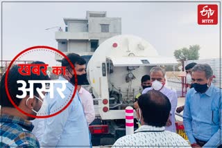 tanker of liquid oxygen reached barmer