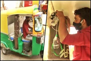 An auto driver in Bhopal has converted his auto into an ambulance