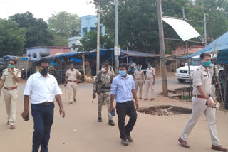 flag march in chaibasa