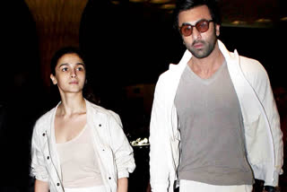 actor Ranbir Kapoor and Alia Bhatt visit Neetu Kapoor on Rishi Kapoor's 1st death anniversary