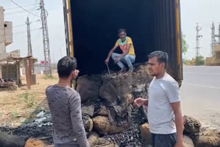 Nagaur fire in coal truck