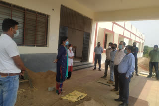 collector inspected under construction virology lab in surajpur