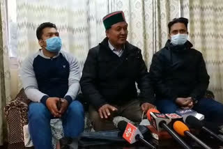 MLA Kinnaur Jagat Singh Negi press conference in Reckong Peo