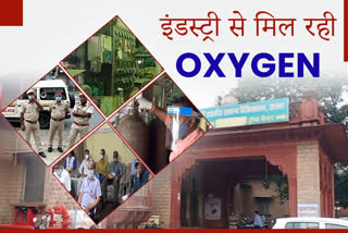 Oxygen cylinders from Alwar's industrial units
