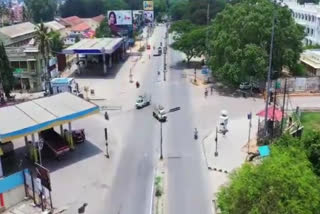 drone visuals of corona curfew