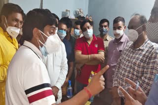 भिवाड़ी न्यूज  अलवर न्यूज  ऑक्सीजन की कमी  ऑक्सीजन की कमी से 2 लोगों की मौत  भिवाड़ी में ऑक्सीजन प्लांट  Oxygen plant at Bhiwadi  2 people died due to lack of oxygen  Lack of oxygen  Alwar news  Bhiwadi News