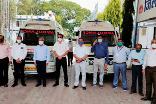 hindustan power limited handed over two ambulance to anuppur district hospital